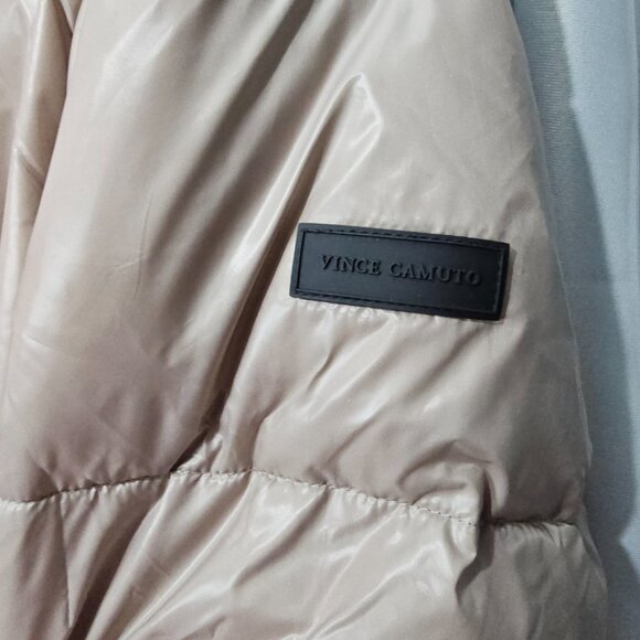 Two by Vince Camuto New Hooded Puffer Jacket Beige Winter Coat - Picture 6 of 14